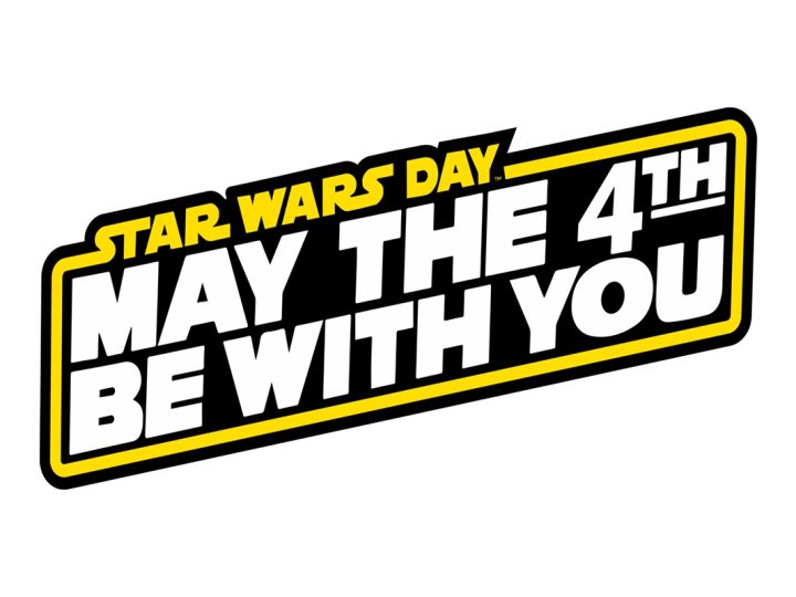 Der Slogan des Star Wars Tags: May the 4th be with you,