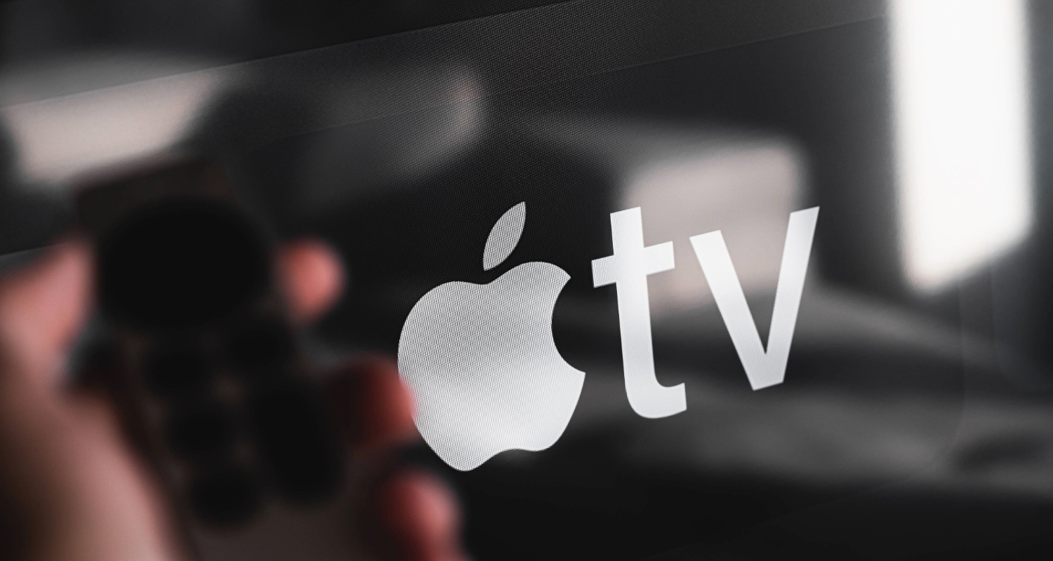 Apple-TV-Logo auf einem Bildschirm